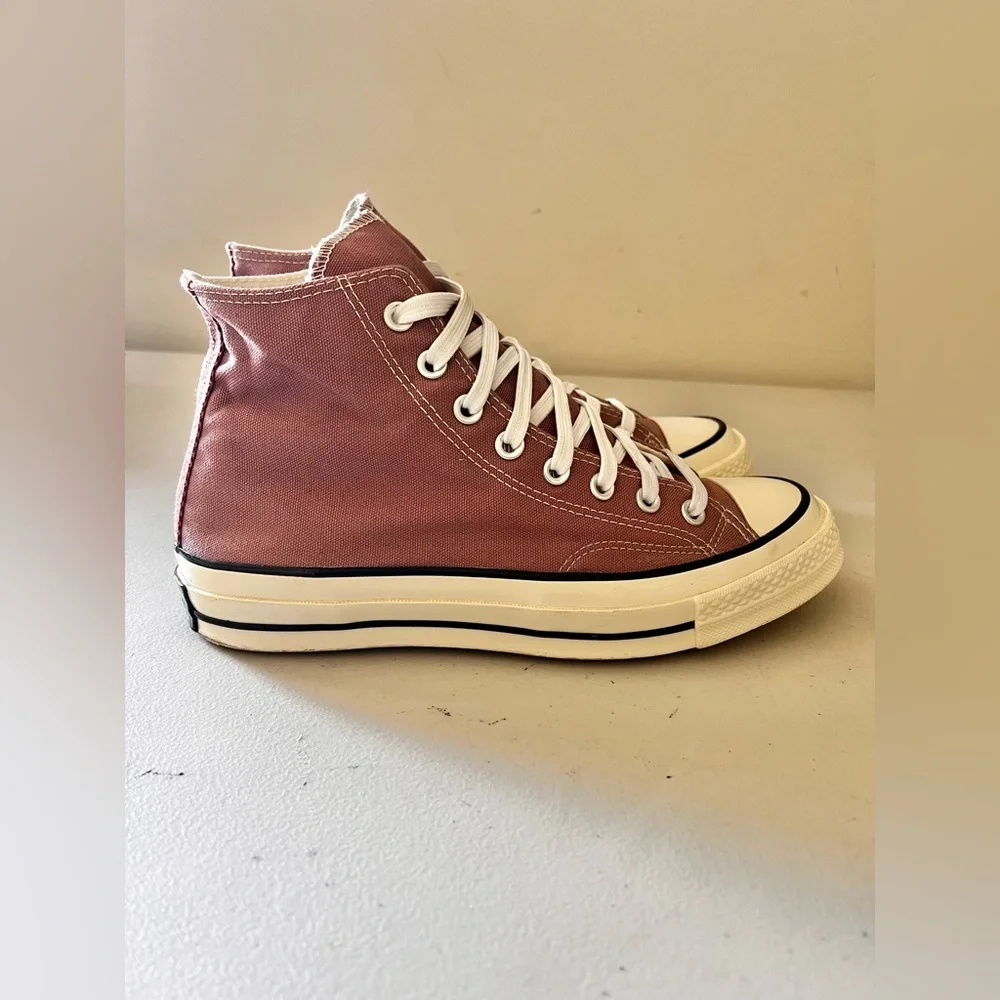 Converse Chuck Taylor High Top Sneakers in Mauve Pink - Picture 3 of 6